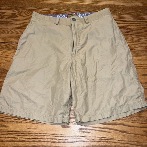 Horny Toad Beige Shorts Chino Size 32 Cotton Nylon - Picture 1 of 3